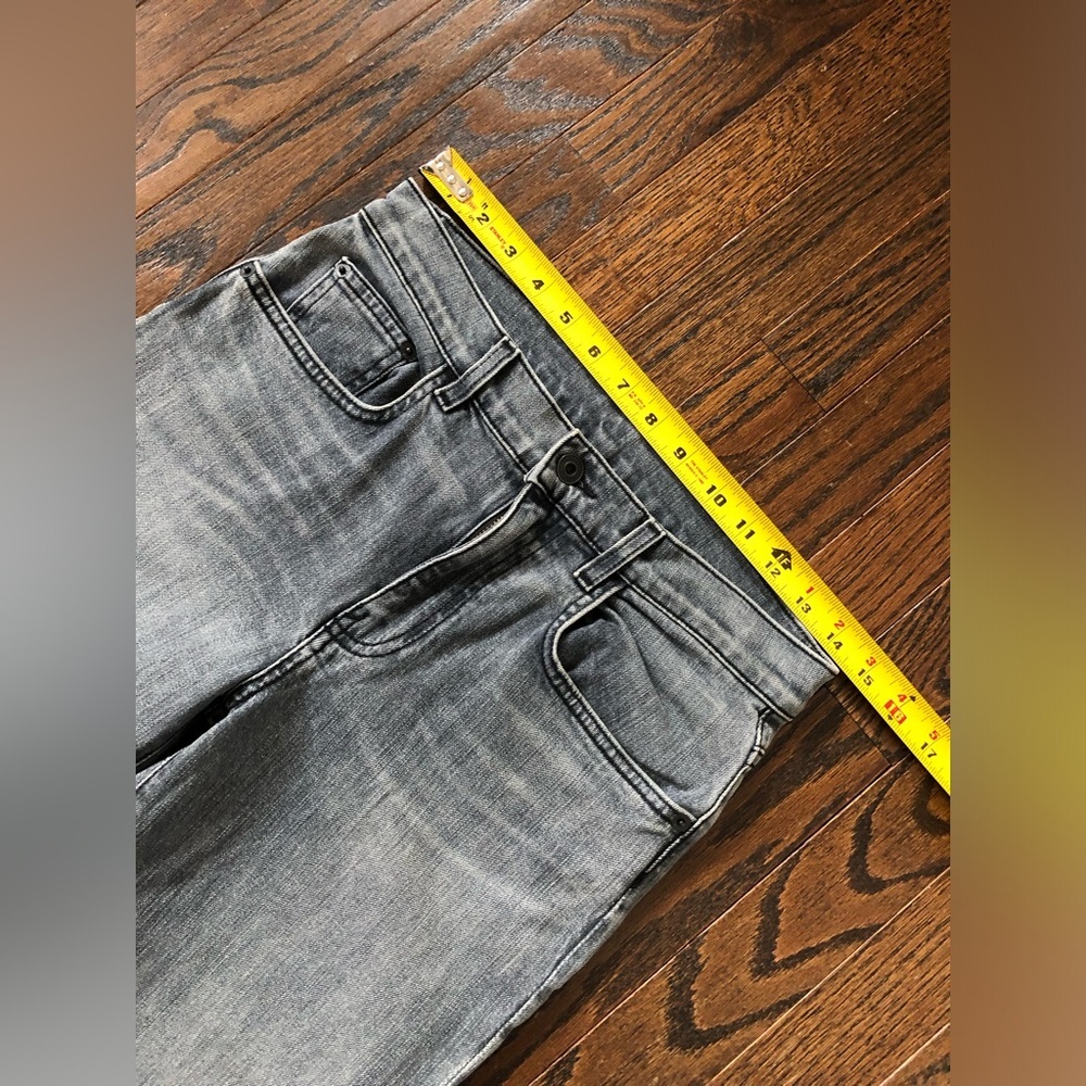 Proenza Schouler Womens 27 Blue/Gray Acid Wash PS-J2 5-Pocket Cropped Fray Jeans - Picture 7 of 16